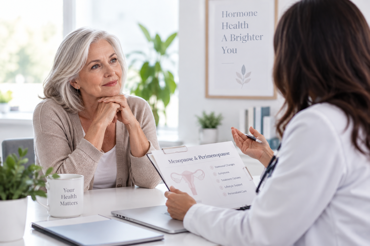 Woman discussing health and wellness