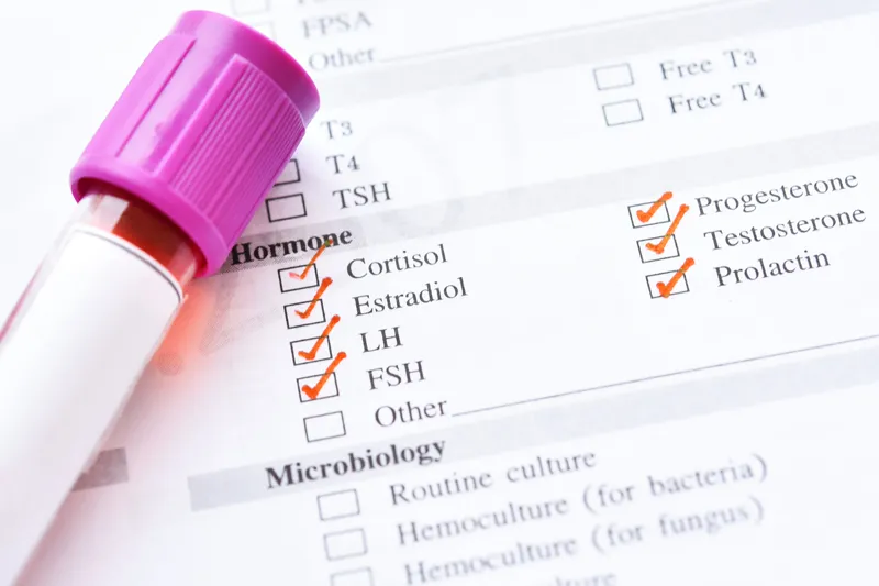 Healthcare professional discussing testing